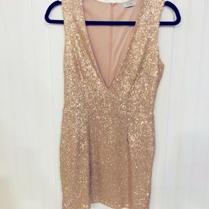 TOBI Gold sparkly cocktail dress